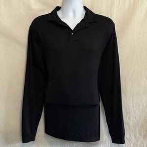 I-8 Men’s Pro‎ Tour Black Long Sleeve Pullover Golf Shirt Size M